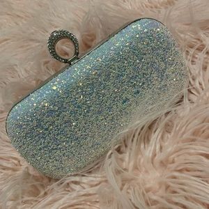 Shimmery evening clutch purse